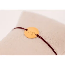 Bracelet Zoé - Doré & Prune