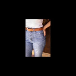 Ceinture Initial - Cognac