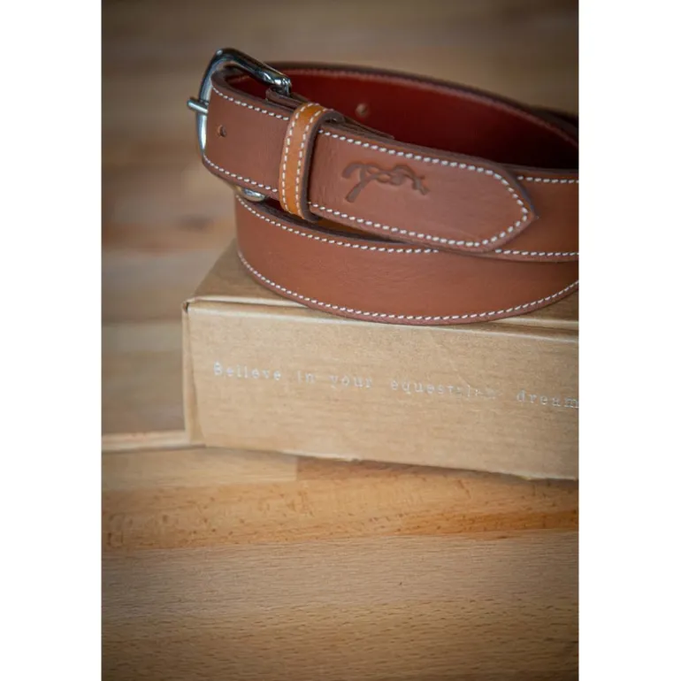 Ceinture Initial - Cognac