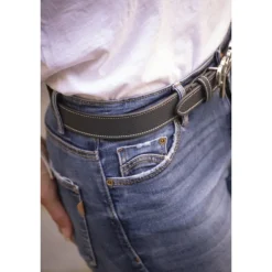 Ceinture Signature Perforée - Noir