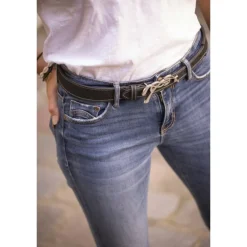 Ceinture Signature Perforée - Noir