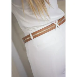 Ceinture Signature Strass - Cognac