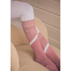 Chaussettes Fun - Rose Pâle & Blanc