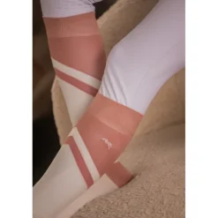 Chaussettes Fun - Rose Pâle & Blanc