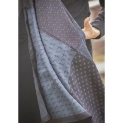 Foulard Mya - Noir & Bleu Canard