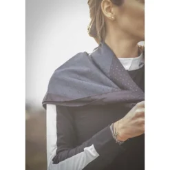 Foulard Mya - Noir & Bleu Canard