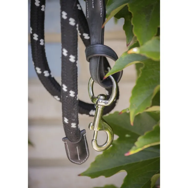 Longe Corde - Noir & Cuir Noir