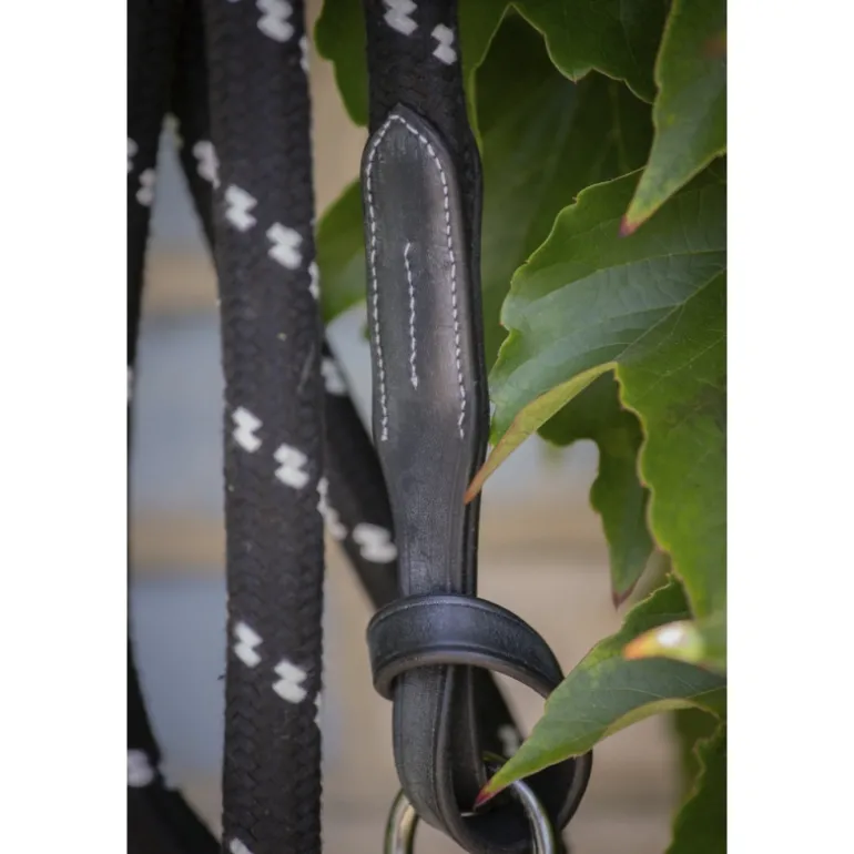 Longe Corde - Noir & Cuir Noir