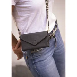 New Phone Pocket Perforée - Noir