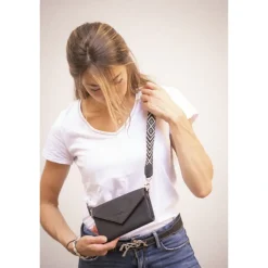 New Phone Pocket Perforée - Noir