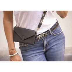 New Phone Pocket Perforée - Noir