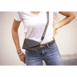 New Phone Pocket Perforée - Noir