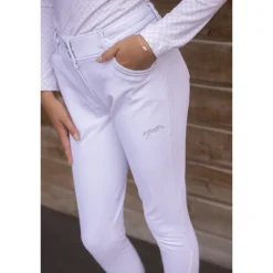 Pantalon d'Équitation Élégance Blanc - Enfant