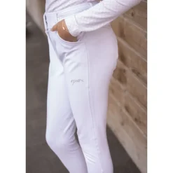 Pantalon d'Équitation Élégance Blanc - Enfant