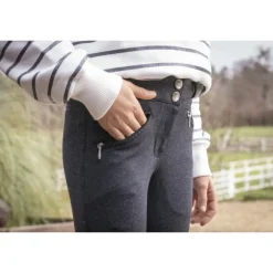 Pantalon d'Équitation Romy Gris Chiné - Enfant