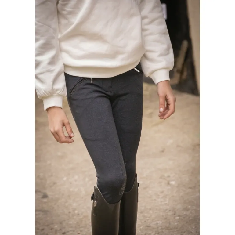 Pantalon d'Équitation Romy Eden by Pénélope Gris Chiné - Enfant
