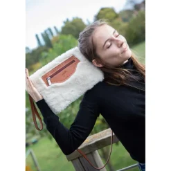 Pochette Emilie - Écru & Cognac