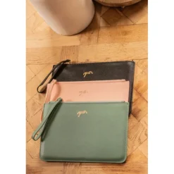 Pochette Plate - Vert Sauge