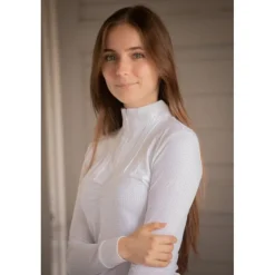Polo de Concours Florence Manches Longues - Blanc