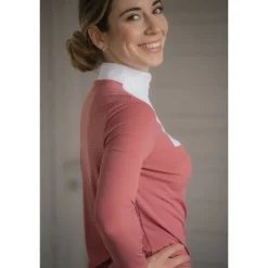 Polo de Concours Florence Manches Longues - Terracotta