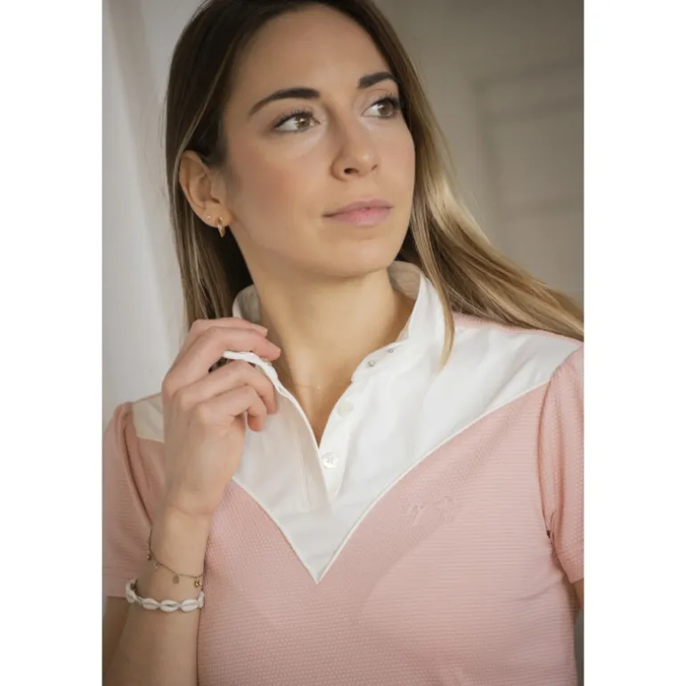 Polo de Concours Las Honey Manches Courtes - Rose