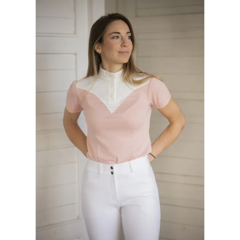 Polo de Concours Las Honey Manches Courtes - Rose