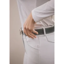 Polo de Concours Séville Mesh Manches Longues - Blanc