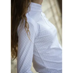 Polo de Concours Séville Manches Longues Blanc - Enfant