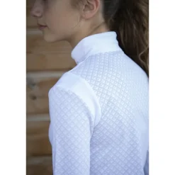 Polo de Concours Séville Manches Longues Blanc - Enfant