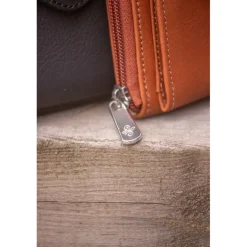 Porte-monnaie Clémence - Cognac Glitter