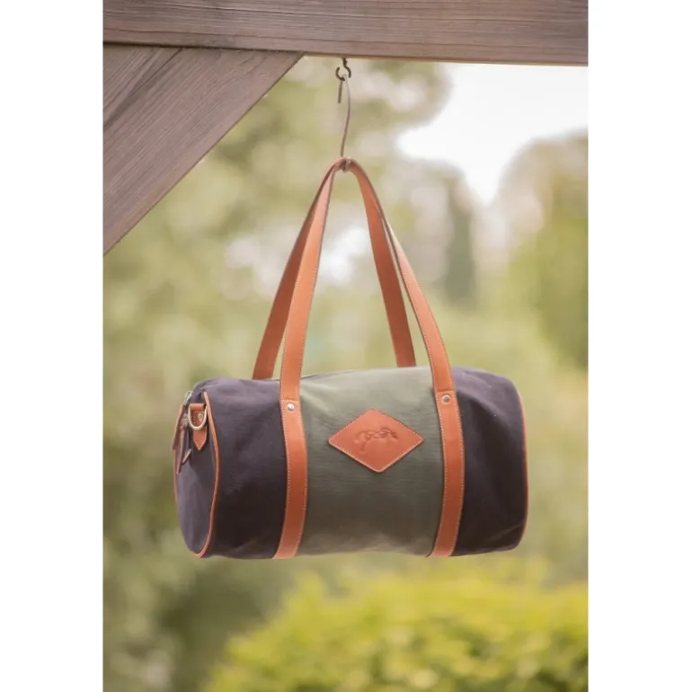 Sac Canvas Bowl Moyen Modèle - Kaki & Noir