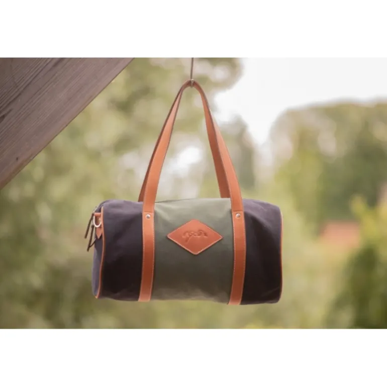 Sac Canvas Bowl Moyen Modèle - Kaki & Noir