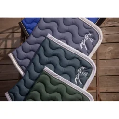Tapis de selle Diamant - Bleu Canard & Blanc