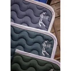 Tapis de selle Diamant - Bleu Canard & Blanc