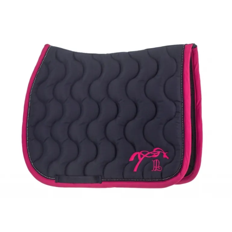 Tapis de selle Diamant - Marine & Fuchsia