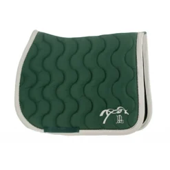 Tapis de selle Diamant - Vert Forêt & Blanc