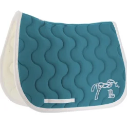 Tapis de selle Point Sellier Classique - Bleu Canard & Blanc